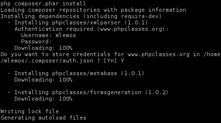 Composer Password Based Install